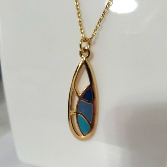 NIB Elegant Gold and Blue Jewelry Set - Picture 8 of 9